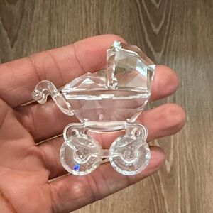 Swarovski retired Clear Crystal Baby Carriage Accent